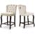 Suri Velvet Counter Stool with Espresso Wood Legs