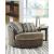 Alesbury Polyester/Faux Leather Oversized Swivel Accent Chair