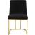 Heidi Velvet Dining Chair with Polished Gold Metal Frame