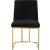 Heidi Velvet Dining Chair with Polished Metal Frame