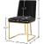 Heidi Velvet Dining Chair with Polished Gold Metal Frame
