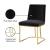 Heidi Velvet Dining Chair with Polished Metal Frame