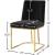 Heidi Velvet Dining Chair with Polished Metal Frame