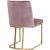 Heidi Velvet Dining Chair with Polished Gold Metal Frame