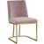 Heidi Velvet Dining Chair with Polished Gold Metal Frame