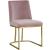 Heidi Velvet Dining Chair with Polished Metal Frame