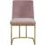 Heidi Velvet Dining Chair with Polished Gold Metal Frame