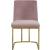Heidi Velvet Dining Chair with Polished Metal Frame