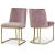 Heidi Velvet Dining Chair with Polished Gold Metal Frame