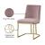 Heidi Velvet Dining Chair with Polished Gold Metal Frame