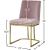Heidi Velvet Dining Chair with Polished Metal Frame