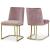 Heidi Velvet Dining Chair with Polished Metal Frame