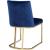 Heidi Velvet Dining Chair with Polished Metal Frame