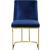 Heidi Velvet Dining Chair with Polished Gold Metal Frame