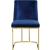 Heidi Velvet Dining Chair with Polished Metal Frame