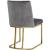 Heidi Velvet Dining Chair with Polished Metal Frame