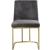 Heidi Velvet Dining Chair with Polished Metal Frame