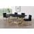 Giselle Velvet Dining Chair with Polished Gold Metal Frame