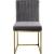 Giselle Velvet Dining Chair with Polished Gold Metal Frame