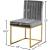 Giselle Velvet Dining Chair with Polished Gold Metal Frame