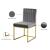Giselle Velvet Dining Chair with Polished Gold Metal Frame