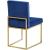 Giselle Velvet Dining Chair with Metal Frame