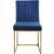 Giselle Velvet Dining Chair with Polished Gold Metal Frame