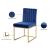 Giselle Velvet Dining Chair with Polished Gold Metal Frame