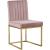 Giselle Velvet Dining Chair with Polished Gold Metal Frame