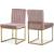 Giselle Velvet Dining Chair with Polished Gold Metal Frame