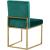 Giselle Velvet Dining Chair with Polished Gold Metal Frame