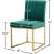 Giselle Velvet Dining Chair with Polished Gold Metal Frame