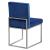 Giselle Velvet Dining Chair with Polished Chrome Metal Frame