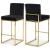 Giselle Velvet Counter Stool with Polished Gold Metal Frame