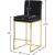 Giselle Velvet Counter Stool with Polished Gold Metal Frame