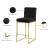 Giselle Velvet Counter Stool with Polished Metal Frame