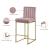 Giselle Velvet Counter Stool with Polished Gold Metal Frame