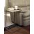 Modern Basics Rectangular Travertine/Metal Accent Table