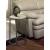 Modern Basics Round Travertine/Metal End Table