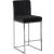 Giselle Velvet Counter Stool with Polished Metal Frame