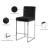 Giselle Velvet Counter Stool with Polished Metal Frame