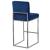 Giselle Velvet Counter Stool with Polished Chrome Metal Frame
