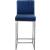 Giselle Velvet Counter Stool with Polished Chrome Metal Frame