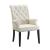 Alana Tufted Back Fabric Arm Chair with Nailhead Trim