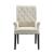 Alana Tufted Back Fabric Arm Chair with Nailhead Trim