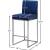 Giselle Velvet Counter Stool with Polished Chrome Metal Frame