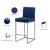Giselle Velvet Counter Stool with Polished Chrome Metal Frame