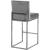 Giselle Velvet Counter Stool with Polished Metal Frame