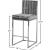 Giselle Velvet Counter Stool with Polished Chrome Metal Frame