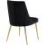 Karina Velvet Dining Chair with Polished Metal Frame